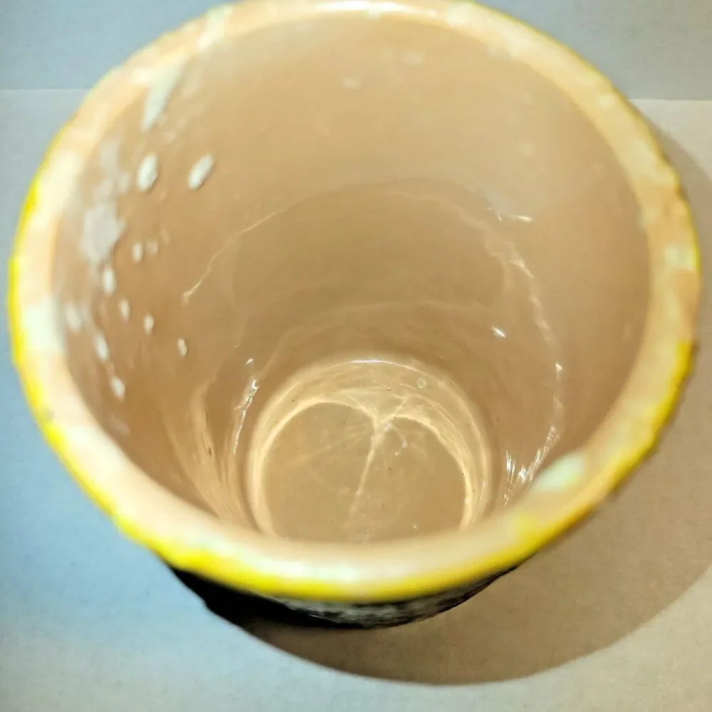Signed Livia Gorka Mid Century Modern Hungarian Studio Pottery Vase Cup MCM